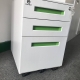 MUIR BOX DRAWER MOBILE PEDESTAL FILE CABINET WITH LOCK, LEGAL/LETTER SIZE, WHITE